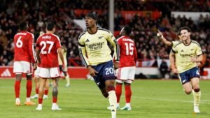 Arsenal edge Forest with late goal, Man United held by Leeds