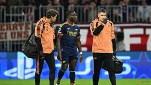Saka injury doesn’t look good, says Arsenal manager Arteta
