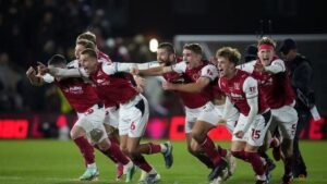 Fourth-tier Fleetwood stun Arsenal in League Cup shootout