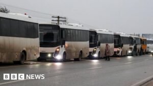 Evacuated Ukrainians from Russian-occupied Oleshky arrive in Belarus