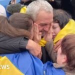 Emotional reunions with loved ones for Oleshky evacuees