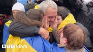 Emotional reunions with loved ones for Oleshky evacuees