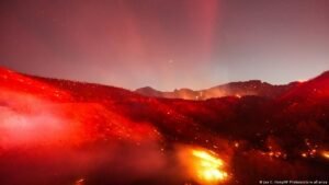 Strong winds fuel fires near Los Angeles as the region recovers from last year’s deadly blazes