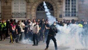 Violent unrest rocks France after nationwide protests
