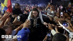 Crowds welcome Venezuela’s María Machado after months in exile
