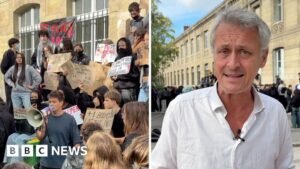 Watch: Why are students staging protests at schools in France?