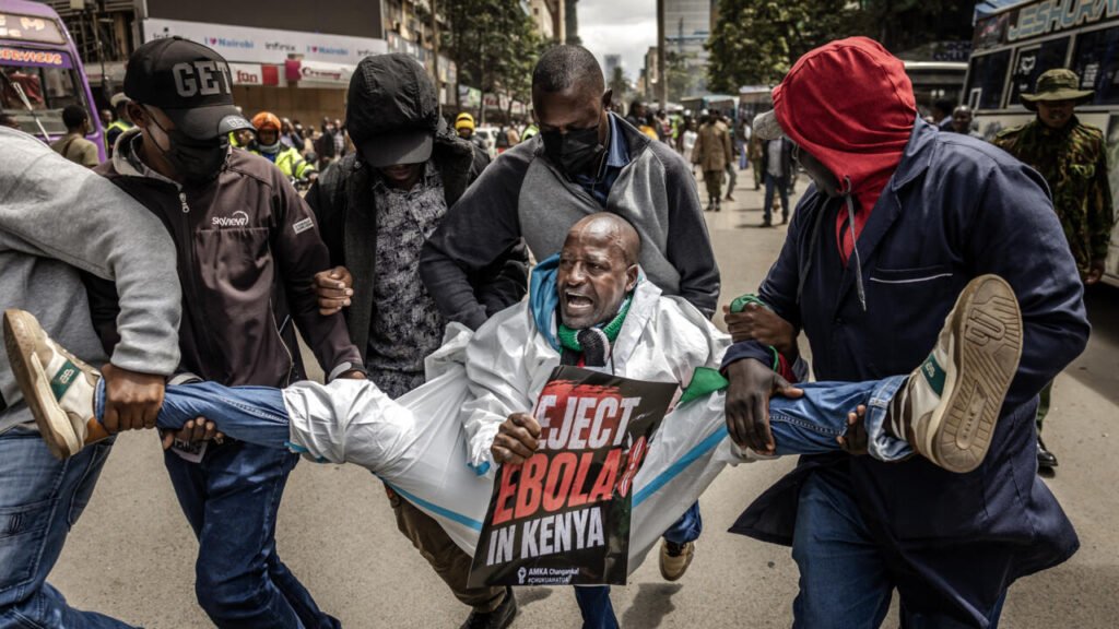 ‘Americans can take their Ebola back’: Kenyans protest plan for US quarantine centre