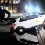 Frenchman eating McDonald’s crashes into historic Sydney fountain, police say