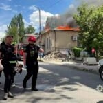Video. Ukraine: Zaporizhzhia ablaze after Russian missile and drone attack leaves at least nine hurt