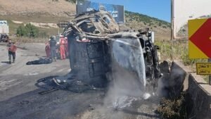 Israeli strike kills nine including three Lebanese soldiers