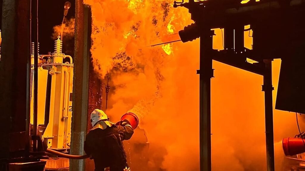 Ukrainian strikes start fires at oil facilities in Russia and Crimea