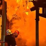 Ukrainian strikes start fires at oil facilities in Russia and Crimea