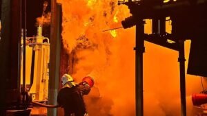 Ukrainian strikes start fires at oil facilities in Russia and Crimea