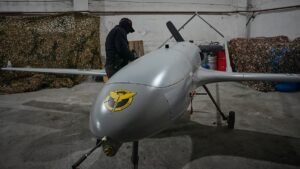Ukraine launches large-scale drone attack as Putin meets Schröder
