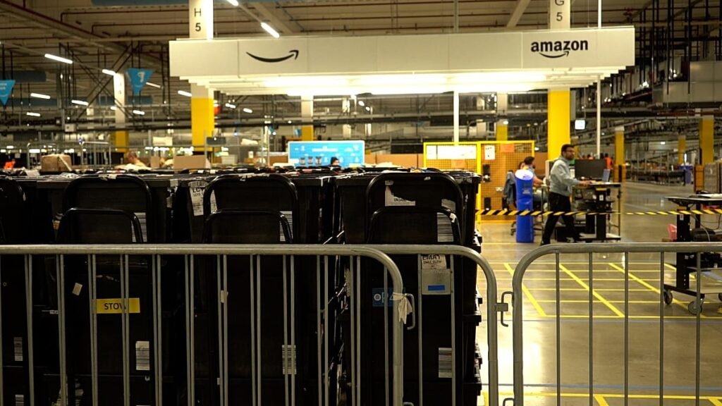 Inside the busy Amazon warehouse redefining delivery in Europe