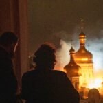Video. Russian attack sets fire to a UNESCO-listed monastery in Kyiv