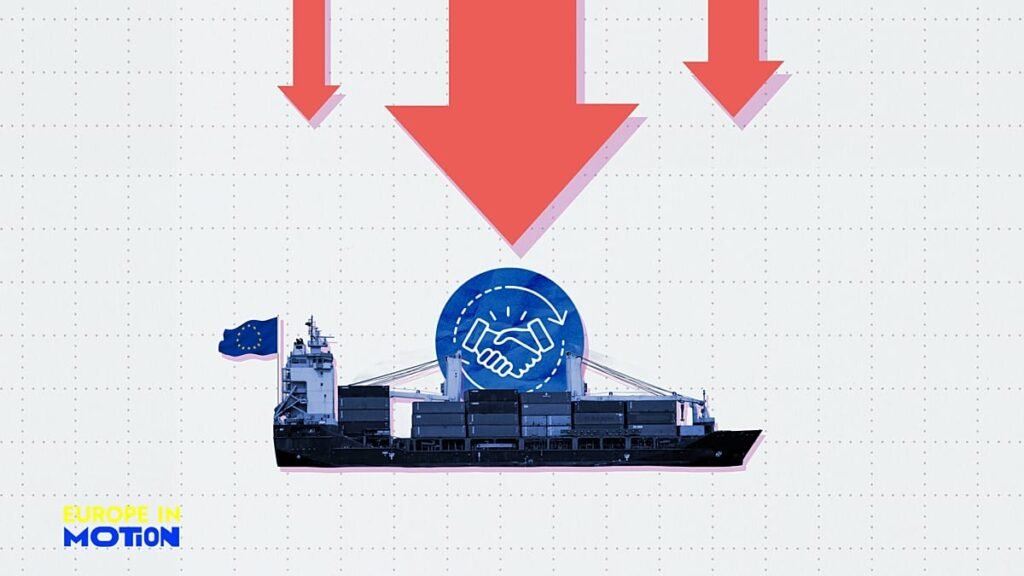 How much is EU trade with the US dropping?