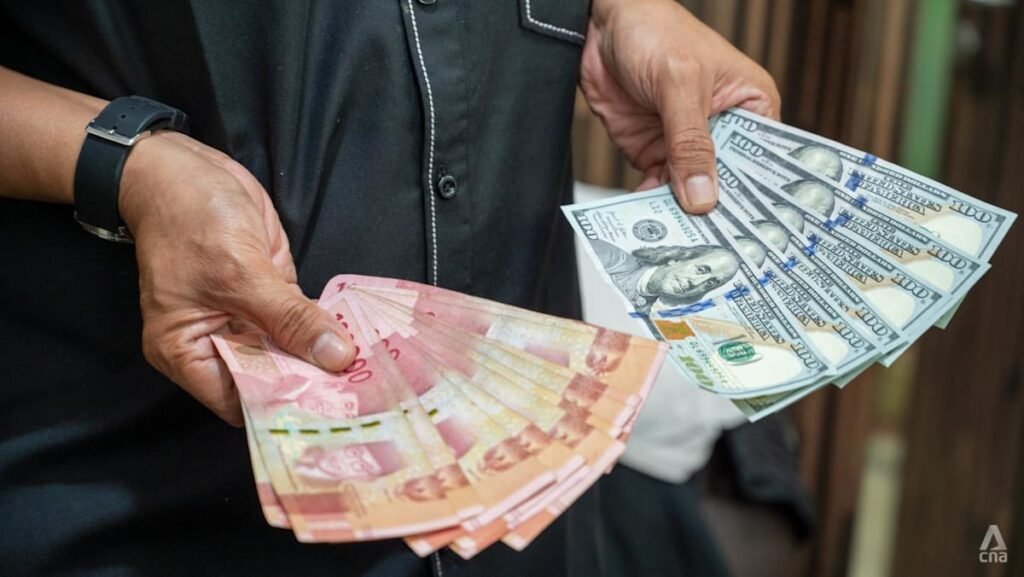 Indonesian rupiah falls to record low against US dollar