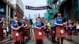 Scotland’s Tartan Army switches sports for a day in Boston