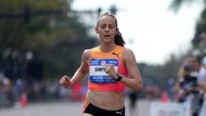 Former Olympic medallist Simpson hospitalised after collapse at track event