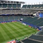 Stadium gates for France v Iraq game in Philadelphia now open