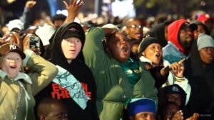 South Africans pour onto streets in pyjamas to celebrate World Cup feat