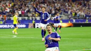 Japan draw 1-1 with Sweden to finish second in Group F