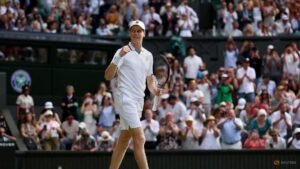 Sinner says he was lucky to escape unscathed after Wimbledon fall