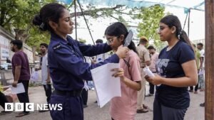 NEET-UG: India students resit intense medical exam after paper leak allegations