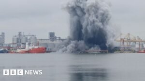 Ukraine strikes ‘illegal’ cargo ships in Sea of Azov as Putin prepares for key speech