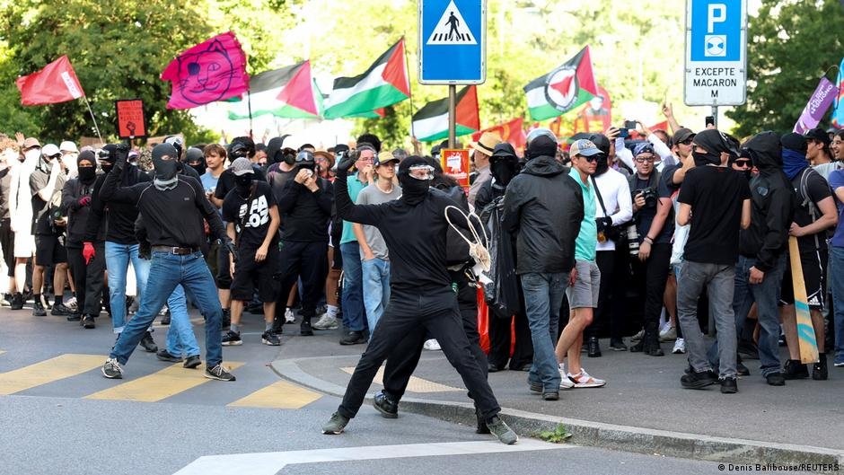 War, climate, inequality drive Geneva anti-G7 protests