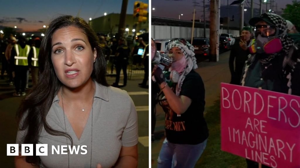 BBC at New Jersey ICE detention centre as curfew enforced