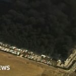 Huge fire destroys warehouse outside San Francisco
