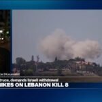Lebanon health ministry says Israeli strikes in south and east kill eight