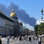 Steve Rosenberg: Lasting image of Russia’s economic forum is plume of smoke over St Petersburg