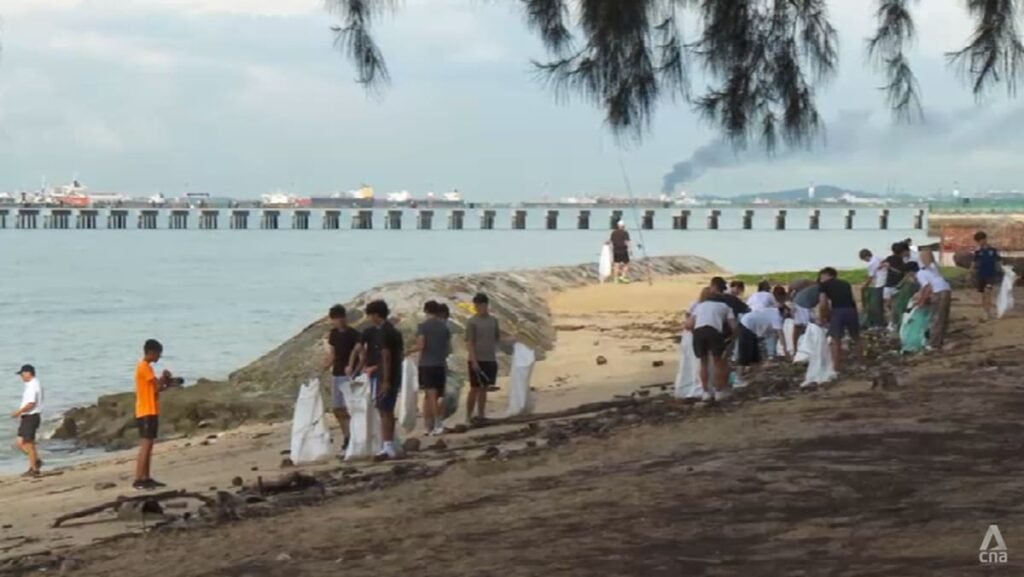 Growing numbers of volunteers tackle trash on Singapore’s beaches