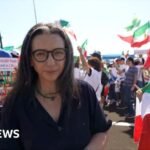 Iranian-Americans protest against Iran’s team outside opening round World Cup game