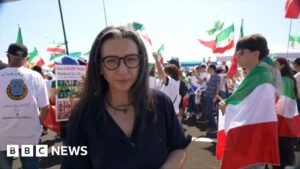Iranian-Americans protest against Iran’s team outside opening round World Cup game