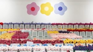 Australian artist CJ Hendry brings immersive Flower Market and JuJu World to Gardens by the Bay