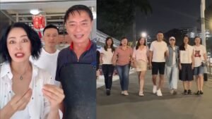 Cassandra See, Cherie Lim and ex-Mediacorp stars turn up to support Huang Yiliang at his crab beehoon stall