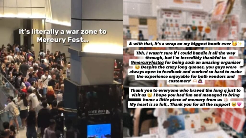 Art and thrift market Mercury Festival draws large crowds at Suntec amid virtual queue debate