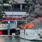 Luxury yacht catches fire at Sentosa Cove marina