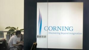 Corning tumbles 18% after earnings, leading rout in optical stocks