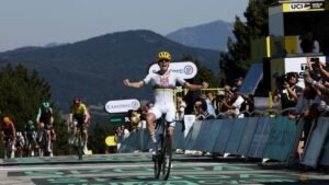 Pogacar wins Tour stage three to take yellow jersey from Vingegaard