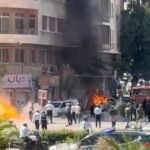 Blasts strike near hotel housing Macron during visit to Syria