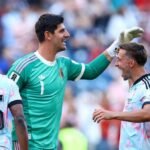 Courtois sees Belgium getting better and believes they can beat Spain