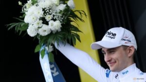 French teenager Seixas grabs white jersey as Tour podium dream gathers pace