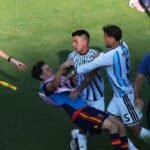 Tempers flare at end of Spain-Argentina World Cup final