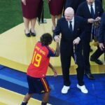 Boos as Trump and Infantino enter the field for World Cup trophy ceremony