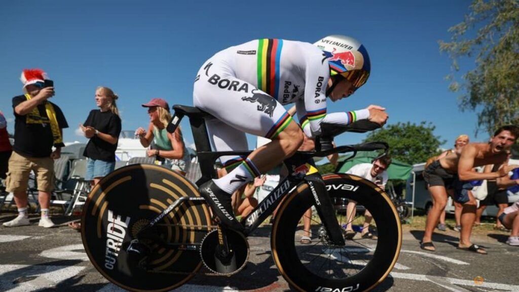 Evenepoel wins time trial in Tour de France stage 16 to shorten Pogacar’s overall lead